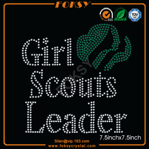 Girl Scouts Leader t shirt rhinestone transfers