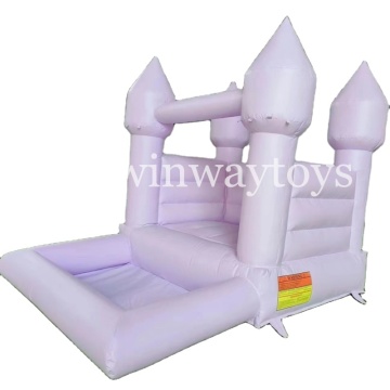 Colorful Mini Inflatable Bounce House - Small Jumping Castle with Pool for Kids