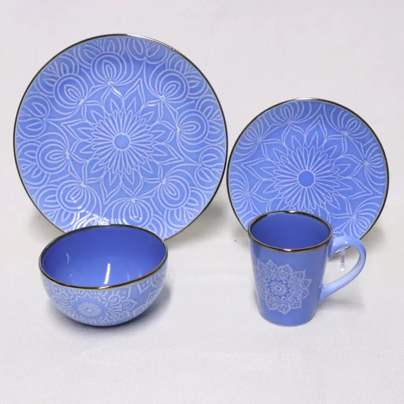Orange Glaze Stoneware Dinner Set