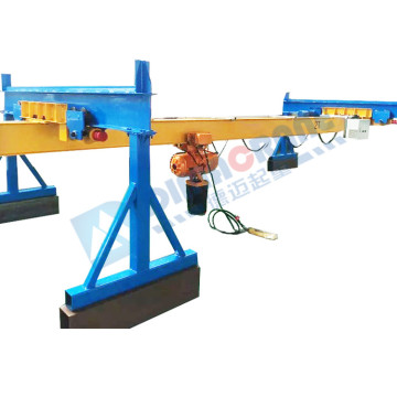 Low Headroom Single Girder EOT Crane with 2 3.2T 5 Ton Suspension Underslung Beam Bridge in Europe