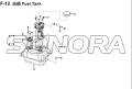 F-12 Tanque De Combustível XS150T-8 CROX Para SYM Spare Part Top Quality