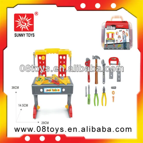 Kids toys tool box plastic tool tote