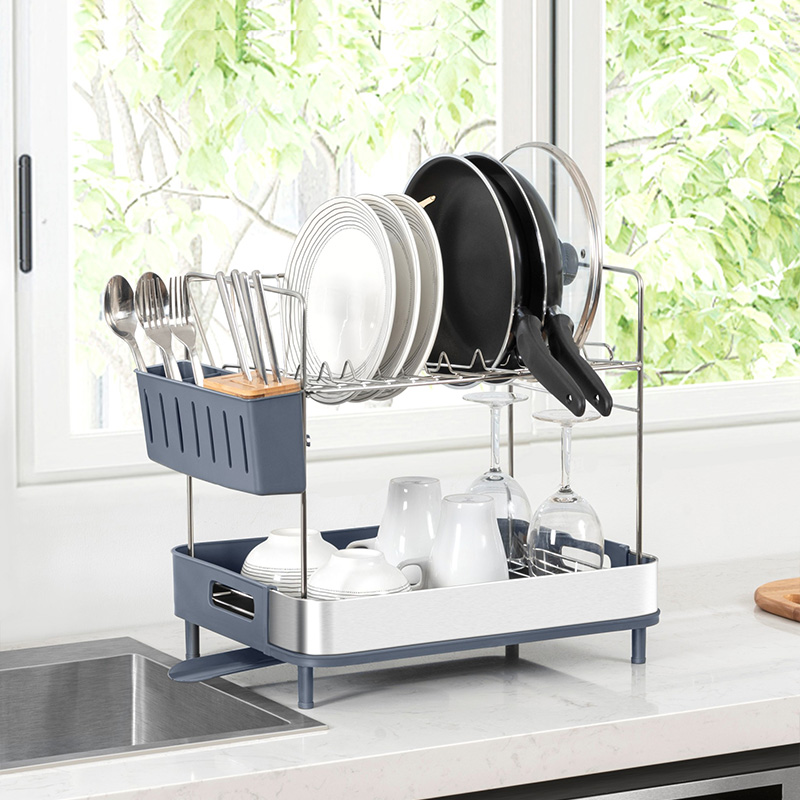 Wireking Two-tier Stainless Steel Anti-rust Dish Drying Rack, High ...