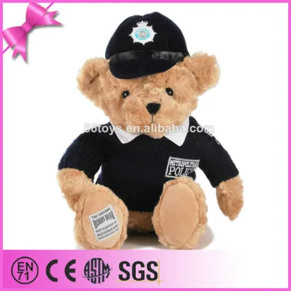 Hot Sale Kint Police Uniform Plush Animals Teddy Bear