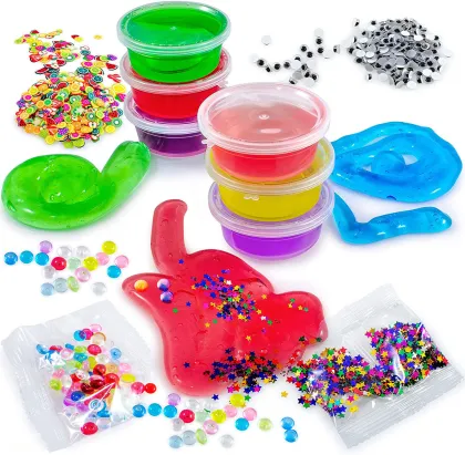 2023 Top Trend: Fruit Face Slime Kit - DIY Crystal Slime Supplies & Gift Set
