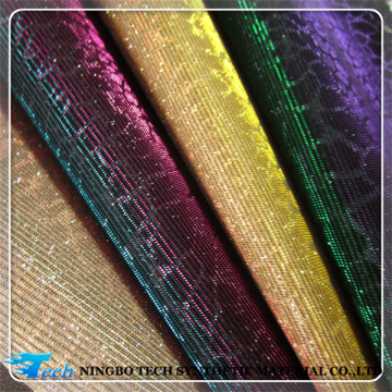 fashion lace glitter shining artificial pu leather for shoes