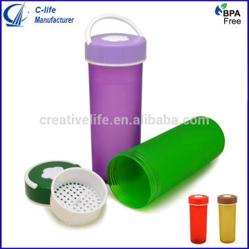 400ml Plastic Frosted PC Bottle Sports Bottle Tumbler with Flower Lid