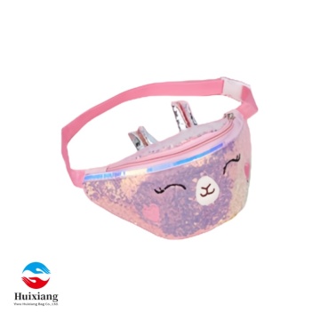 Riñonera con lentejuelas de dibujos animados para niñas, nueva moda