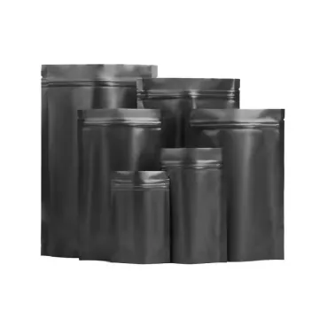 Black Stand Up With Zipper Aluminum Foil Bag