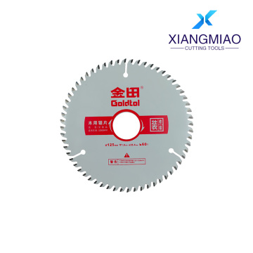 Hoja de sierra circular TCT Goldtol para carpintería 125 mm 60T