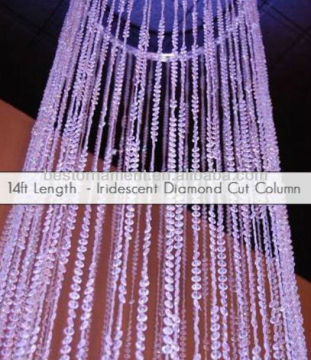 14ft Diamond Crystal beaded Column Wedding