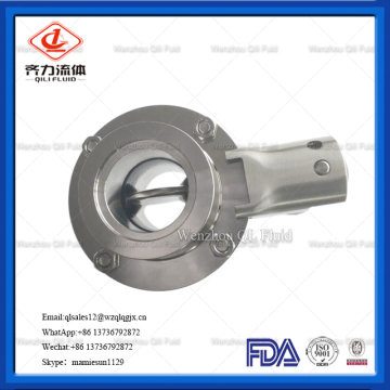 Manual Stainless Steel TC dikepit Butterfly Valve