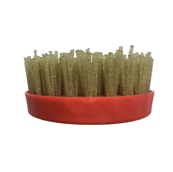 4 Inch Circular Diamond Brush with Snail Lock for Stone Antique and Leather Effect