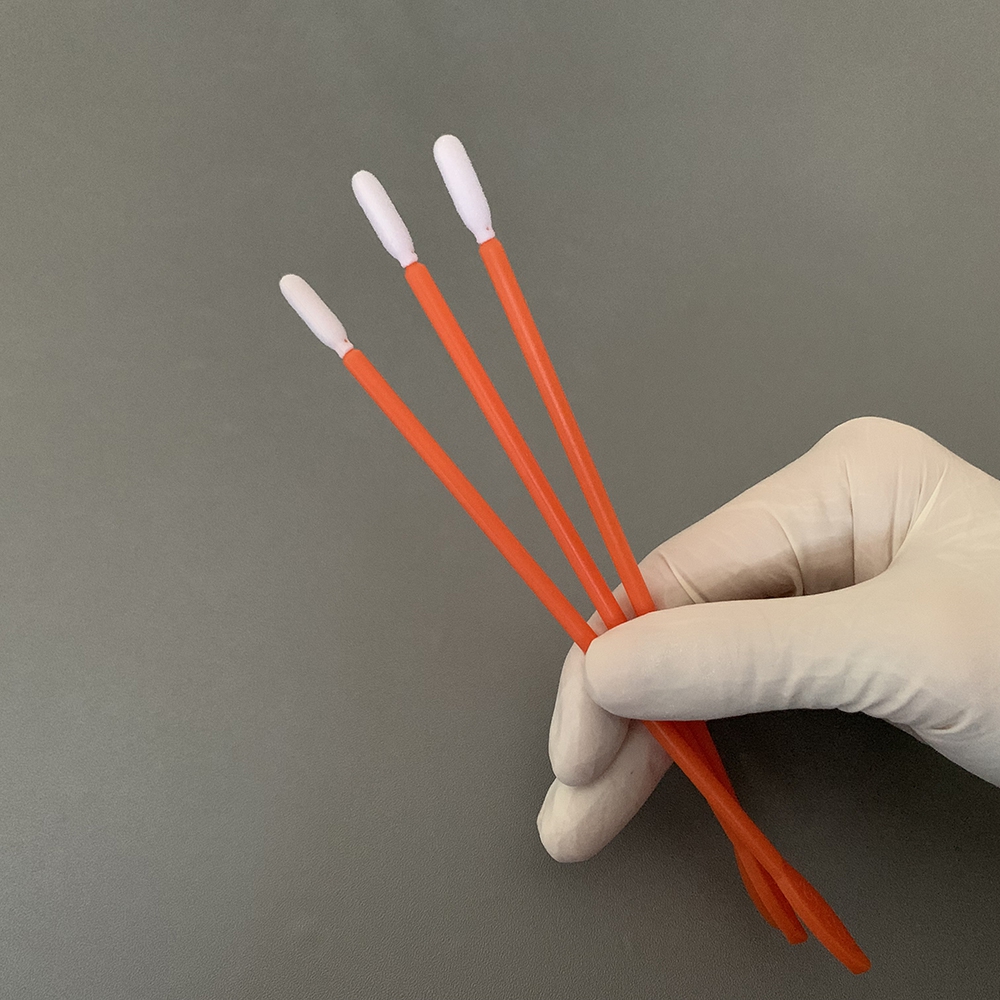 Orange Handle Foam Tip Swabs