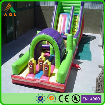 Funny PVC inflatable dry sldie, inflatable slip and slide for children game