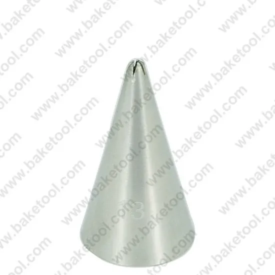 Stainless steel 18/8 cake decorating nozzles,3MM closed star pastry nozzles