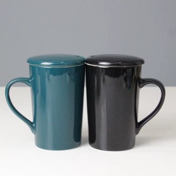 Ceramic Mug with Lid and Spoon - Custom Logo Design for Gift Sets