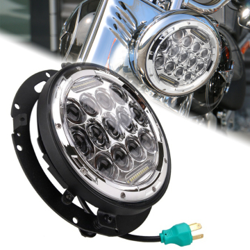 Black 7 Inch Round Headlight Ring Mounting Bracket for Harley Motorcycle