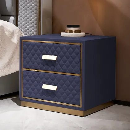 OEM leather nightstand Bedside Table