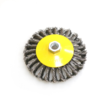High-Quality Stainless Steel Twisted Knotted Bevel Wire Brush for Metal Polishing and Abrasive Tasks