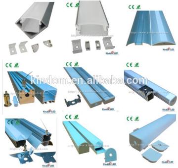 High Quality Different Shapes Plastic LED Profile 2meters 1meters Aluminium with Milky Cover