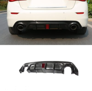 Carbon Fiber Rear Diffuser with LED for INFINITI Q50 2014-2017 Bumper Lip