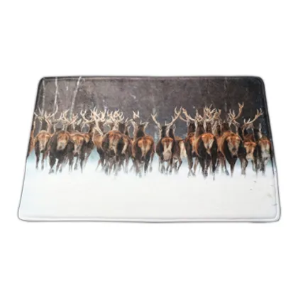 Washable moose design doormat