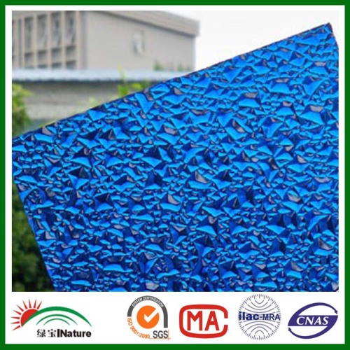 Foshan factory blue diamlond polycarbonate embossed sheet