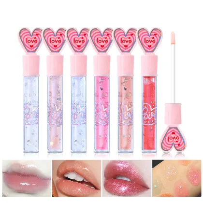 6 Colours Liquid Lip Glaze - Love Mirror Hydration Lipstick Lip Nectar Doe Lip Oil Glossy Shine
