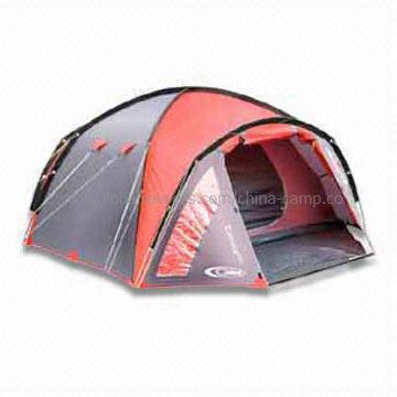 Quick Pitching Tent, Double Guying System for Increased Stability, Reinforced Pegging Points