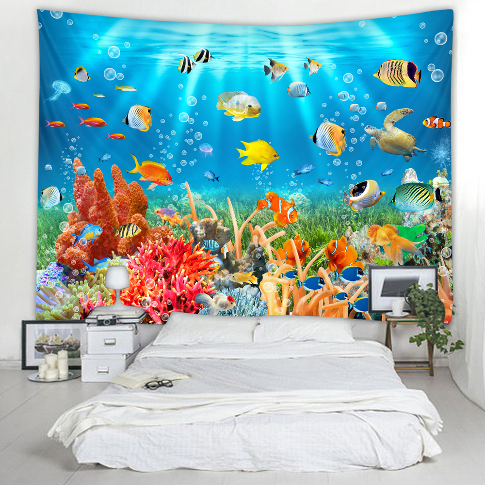 Aquatic plush decorative tapestry2024-0 (5)-04