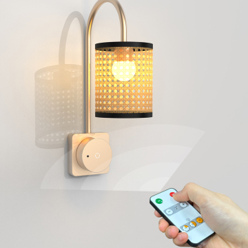 Modern 4000mAh 3W Rechargeable Wall Lamp with Dimming Feature and Auto Color Adjustment