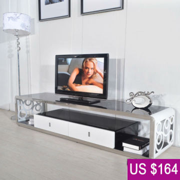 DesignsTV Cabinets with Tempered Glass table Top TV-136