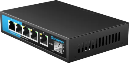 5-Ports Unmanaged Ethernet 2.5G Switch 10G SFP Ports