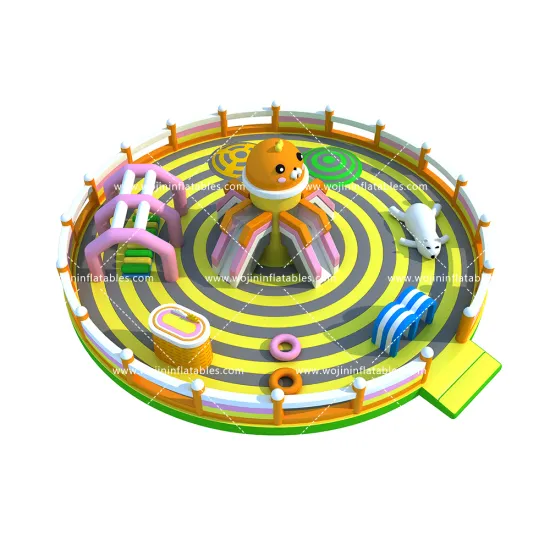 2024 Funcity Custom Design Snow and Ice Theme Inflatable Amusement Park for Kids