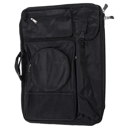 Black Nylon Art Supplies Portfolio Backpack - 19'' x 26'' Artist Carry Bag