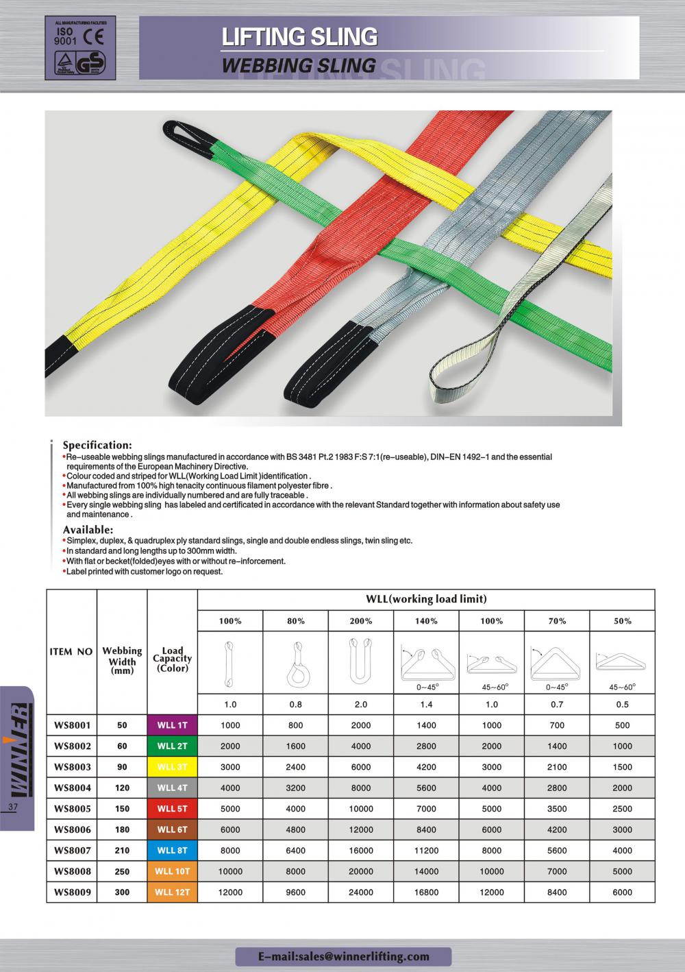 Lifting Sling E catalogue