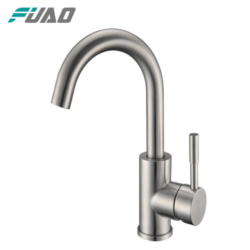 FUAO Nuevo diseño de grifería de cocina de acero inoxidable 304