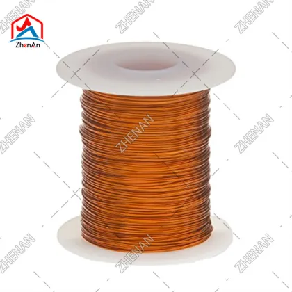 Enameled alloy round wire
