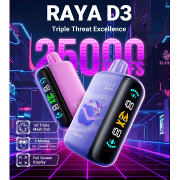 Elfbar Raya d3 25000 puffs Full Screen Display