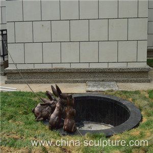 simulation fiberglass animal sculpture-rabbit