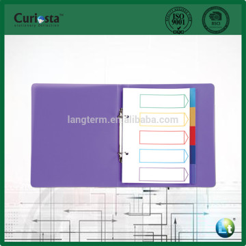 Colorful PP 2 O-ring Ringbinder 5 Index Divider