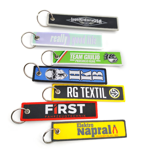 Custom Logo Embroidered Keychain Tag