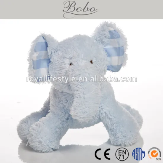 2015 cute blue elephant stuffed plush toy animals