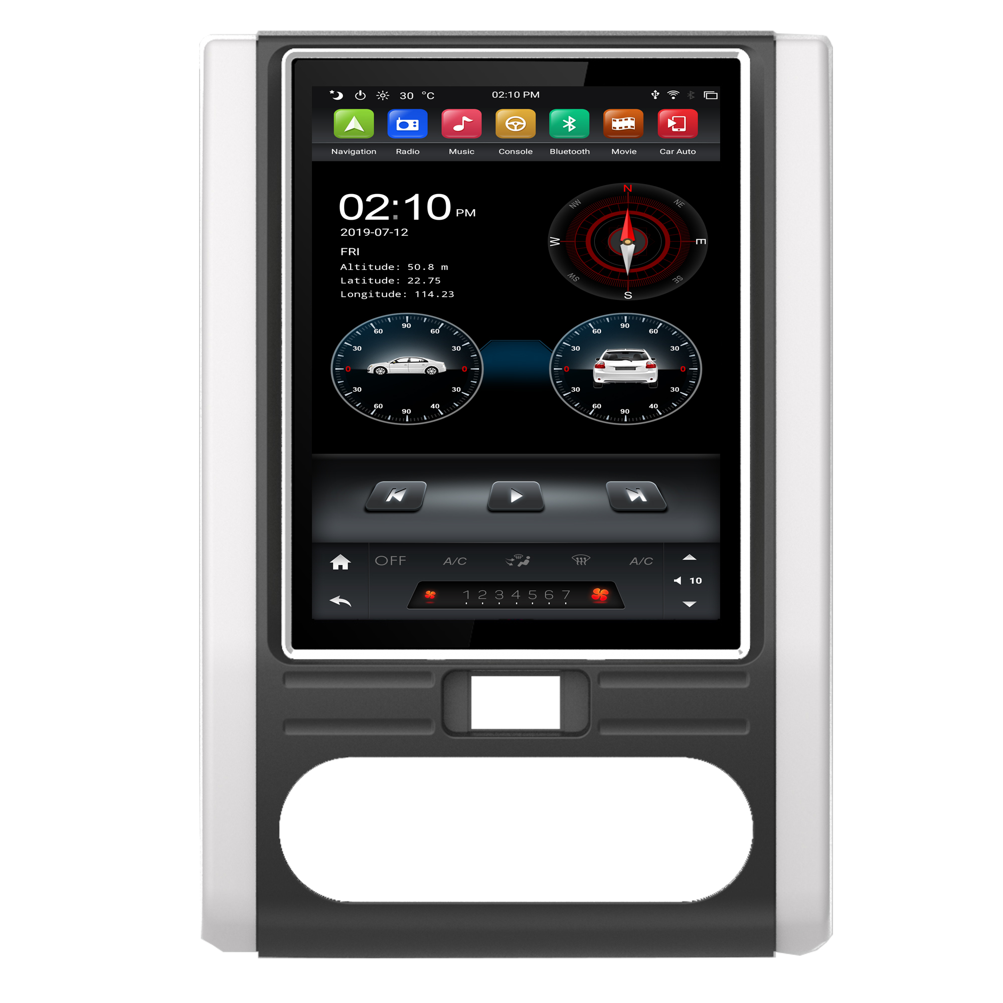 X-Trail/Qashaqi 2009-2013 tesla style radio