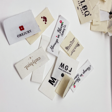 Custom High-Density Cotton Labels with Logo for Organic Garment Fabric