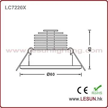Osram  brightness 3W led downlight LC7220X