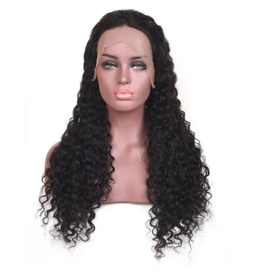 Cheap 9A Glueless 13x4 Front Lace Human Hair Wigs For Black Women Indian Virgin Hair  Water Wave Wigs Pre-plucked With Baby Hair