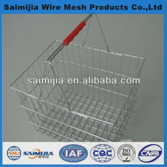 supermarket used metal shopping baskets