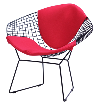 Harry Bertoia Diamond wire Chair with pad replica